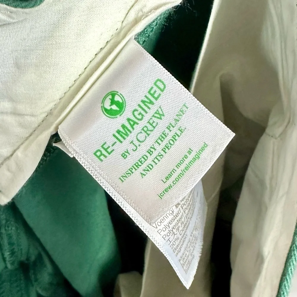 J Crew Flex Straight green pants size W32